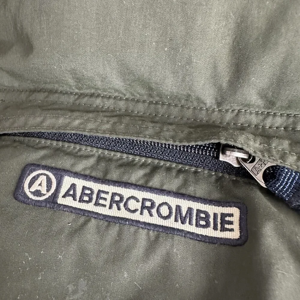 Y2K‎ Vintage Abercrombie & Fitch Duck Down Puffer Vest Reversible Size M READ